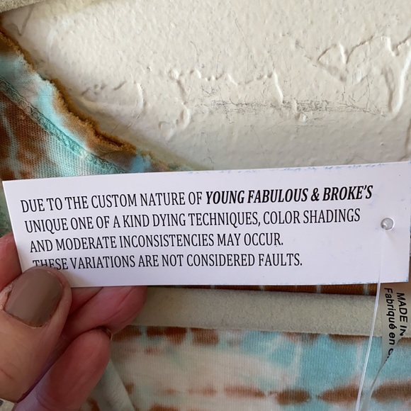 🌊 NEW ‼️ YOUNG FABULOUS & BROKE TYE/DYE BEACH TOP - Picture 9 of 13